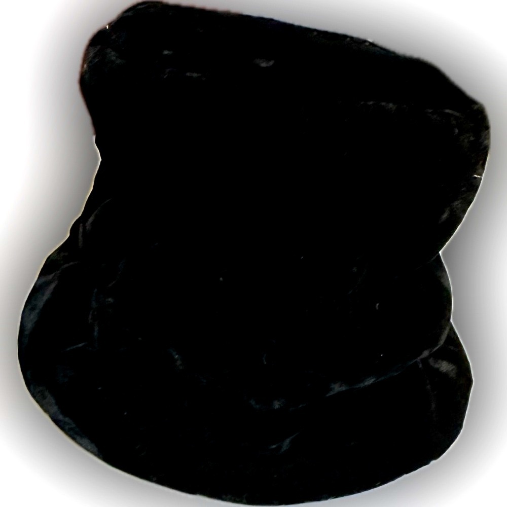 VTG RARE MID CENTURY UNION MADE USA BLACK VELVET SOFT BUCKET CLOCHE HAT HIGH TEA